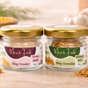 Spice Lover’s Hing Duo Combo | Ultimate Uff!! Heeng Lumps & Aroma Bomb Asafoetida Powder | 10 gms each | Premium Quality | Strong Aroma | Resin & Powdered form of Asafoetida